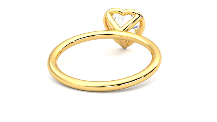 Taylor & Hart Dove Heart Engagement Ring 360 degree image 14