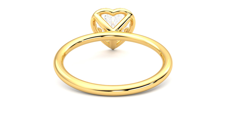 Taylor & Hart Dove Heart Engagement Ring 360 degree image 15