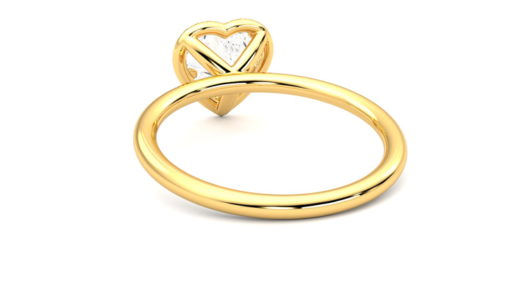 Taylor & Hart Dove Heart Engagement Ring 360 degree image 16