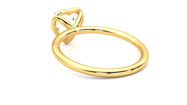 Taylor & Hart Dove Heart Engagement Ring 360 degree image 17
