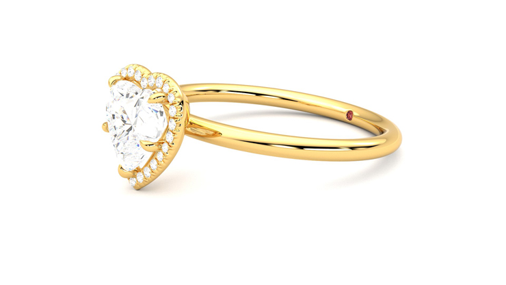 Taylor & Hart Dove Heart Engagement Ring 360 degree image 23