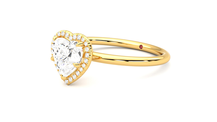 Taylor & Hart Dove Heart Engagement Ring 360 degree image 24