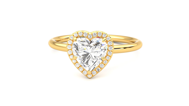 Taylor & Hart Dove Heart Engagement Ring 360 degree image 28