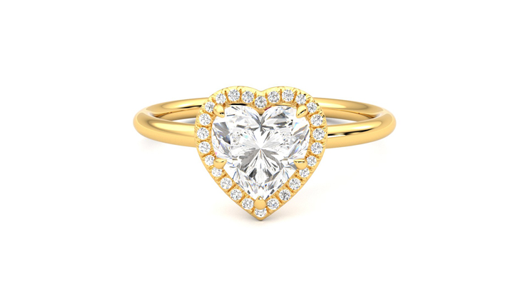 Taylor & Hart Dove Heart Engagement Ring 360 degree image 29