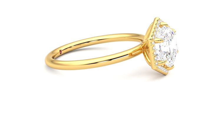 Taylor & Hart Dove Hexagonal Engagement Ring 360 degree image 8