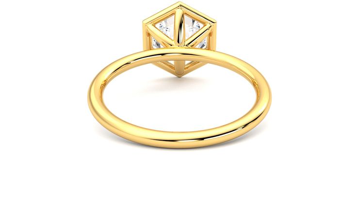 Taylor & Hart Dove Hexagonal Engagement Ring 360 degree image 15