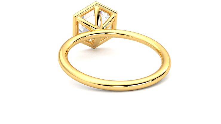 Taylor & Hart Dove Hexagonal Engagement Ring 360 degree image 16