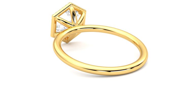 Taylor & Hart Dove Hexagonal Engagement Ring 360 degree image 17