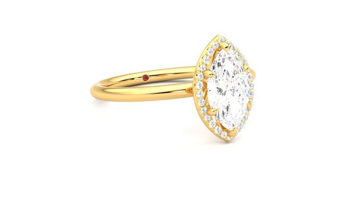 Taylor & Hart Dove Marquise Engagement Ring 360 degree image 5