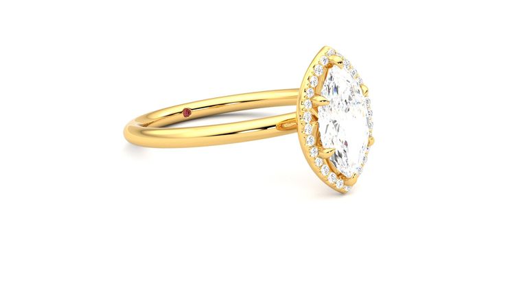 Taylor & Hart Dove Marquise Engagement Ring 360 degree image 6