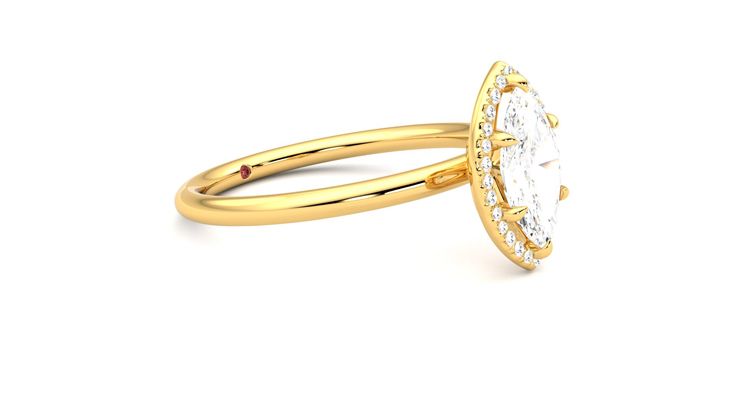 Taylor & Hart Dove Marquise Engagement Ring 360 degree image 7
