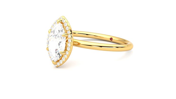 Taylor & Hart Dove Marquise Engagement Ring 360 degree image 24