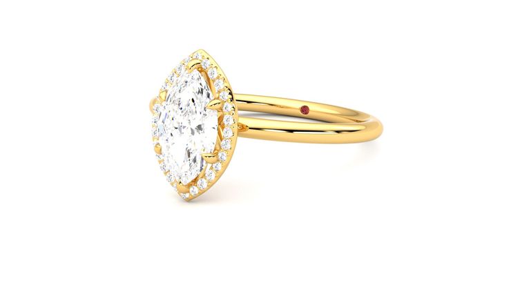 Taylor & Hart Dove Marquise Engagement Ring 360 degree image 25