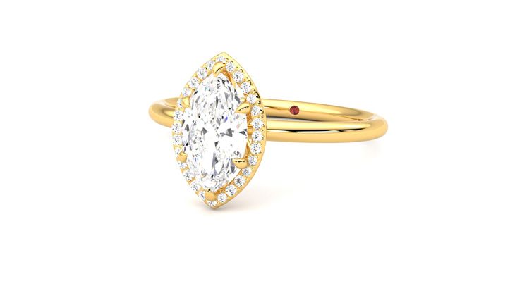 Taylor & Hart Dove Marquise Engagement Ring 360 degree image 26