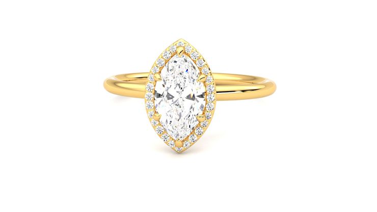 Taylor & Hart Dove Marquise Engagement Ring 360 degree image 28