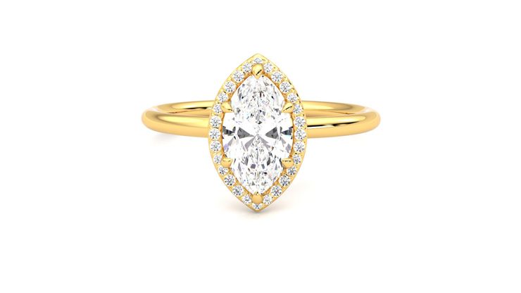 Taylor & Hart Dove Marquise Engagement Ring 360 degree image 29
