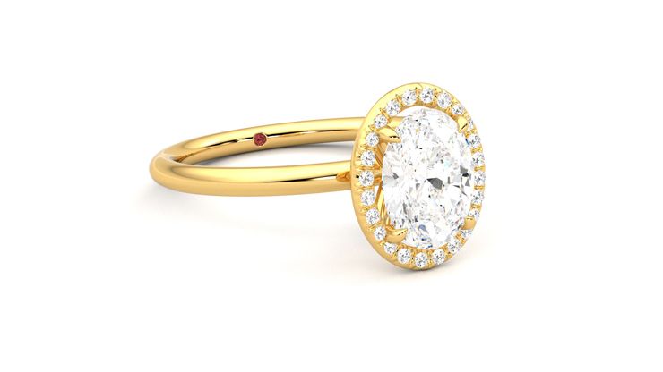 Taylor & Hart Dove Oval Engagement Ring 360 degree image 5