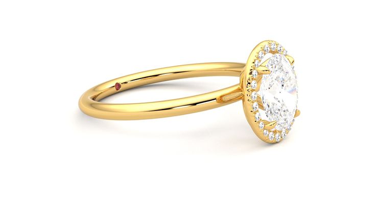 Taylor & Hart Dove Oval Engagement Ring 360 degree image 7