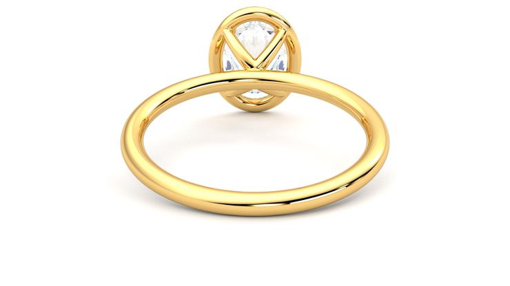 Taylor & Hart Dove Oval Engagement Ring 360 degree image 15