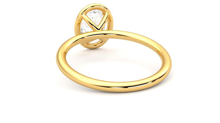Taylor & Hart Dove Oval Engagement Ring 360 degree image 16