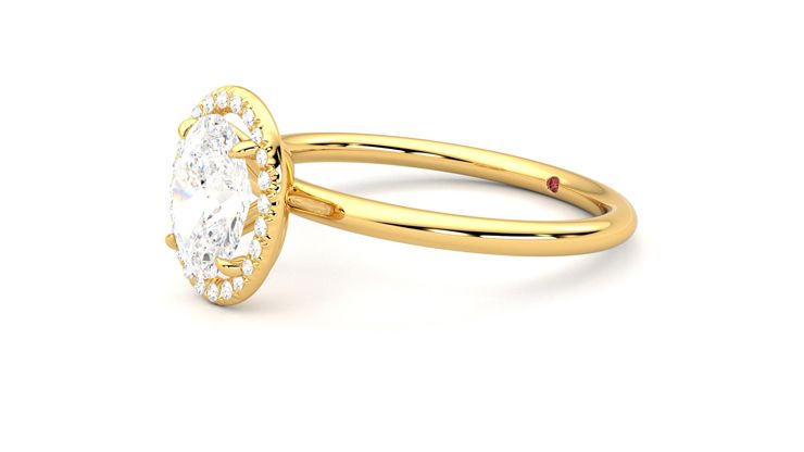 Taylor & Hart Dove Oval Engagement Ring 360 degree image 23