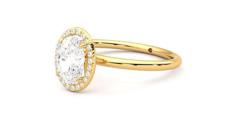 Taylor & Hart Dove Oval Engagement Ring 360 degree image 24