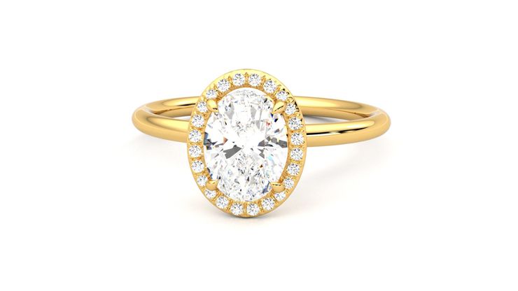 Taylor & Hart Dove Oval Engagement Ring 360 degree image 28