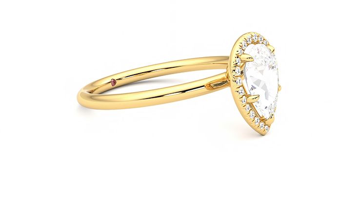 Taylor & Hart Dove Pear Engagement Ring 360 degree image 7