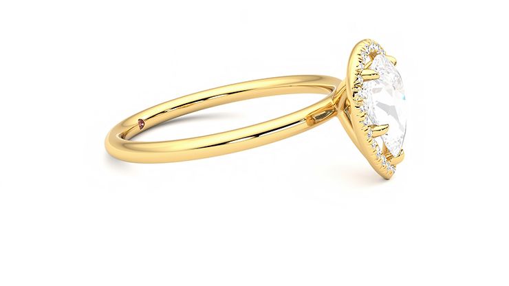 Taylor & Hart Dove Pear Engagement Ring 360 degree image 8