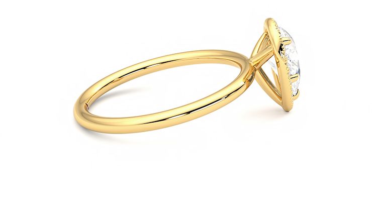 Taylor & Hart Dove Pear Engagement Ring 360 degree image 10