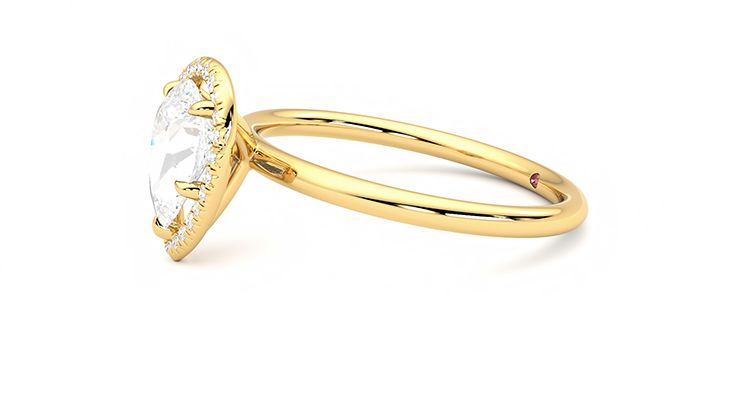 Taylor & Hart Dove Pear Engagement Ring 360 degree image 22