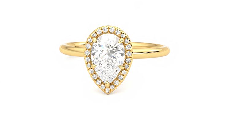 Taylor & Hart Dove Pear Engagement Ring 360 degree image 28
