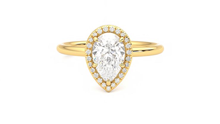 Taylor & Hart Dove Pear Engagement Ring 360 degree image 29