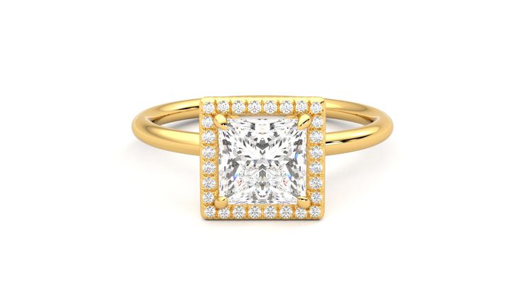 Taylor & Hart Dove Princess Engagement Ring 360 degree image 0