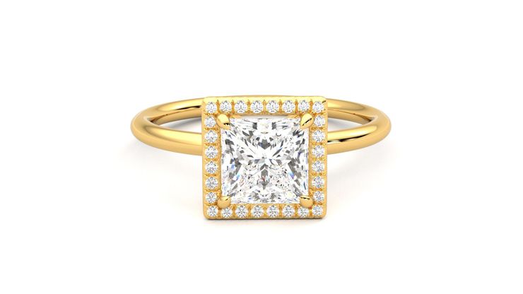 Taylor & Hart Dove Princess Engagement Ring 360 degree image 1