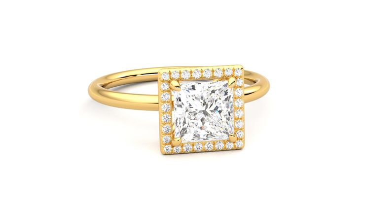 Taylor & Hart Dove Princess Engagement Ring 360 degree image 3