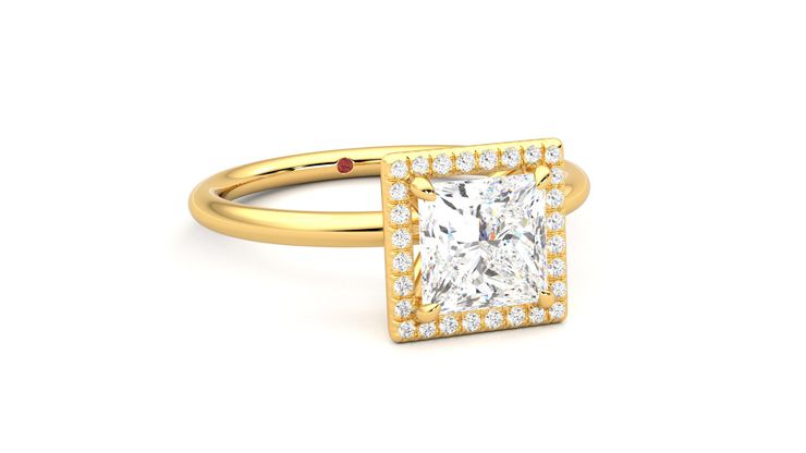 Taylor & Hart Dove Princess Engagement Ring 360 degree image 4