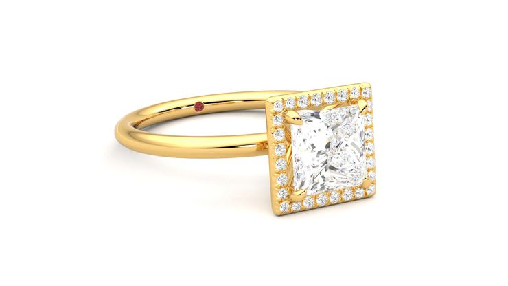 Taylor & Hart Dove Princess Engagement Ring 360 degree image 5