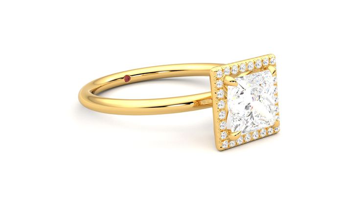 Taylor & Hart Dove Princess Engagement Ring 360 degree image 6