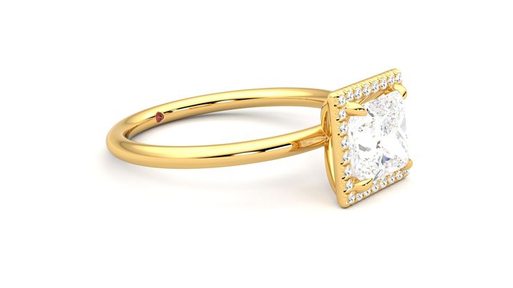 Taylor & Hart Dove Princess Engagement Ring 360 degree image 7