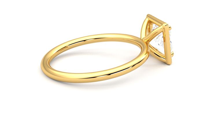 Taylor & Hart Dove Princess Engagement Ring 360 degree image 11