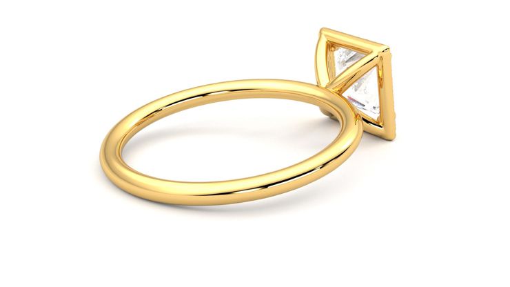 Taylor & Hart Dove Princess Engagement Ring 360 degree image 12