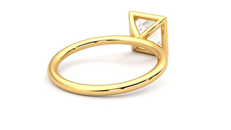 Taylor & Hart Dove Princess Engagement Ring 360 degree image 13