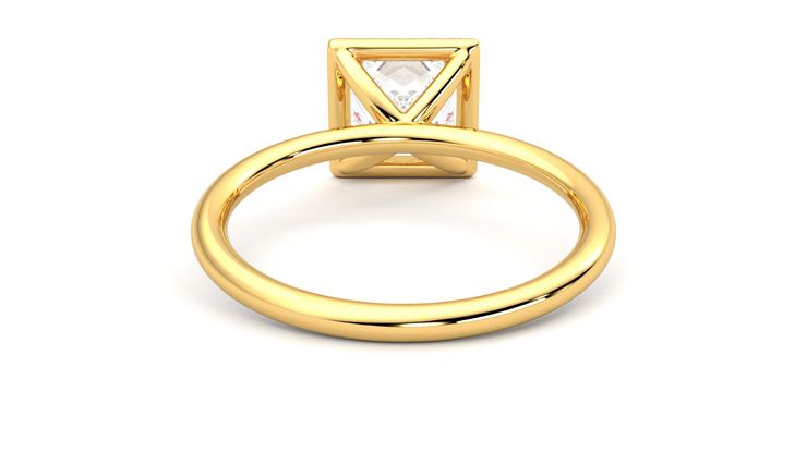 Taylor & Hart Dove Princess Engagement Ring 360 degree image 15