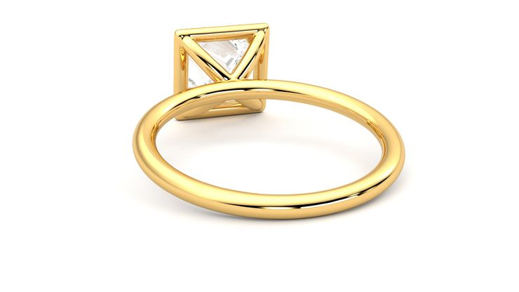 Taylor & Hart Dove Princess Engagement Ring 360 degree image 16