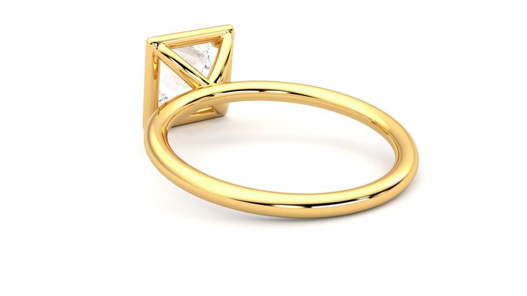 Taylor & Hart Dove Princess Engagement Ring 360 degree image 17