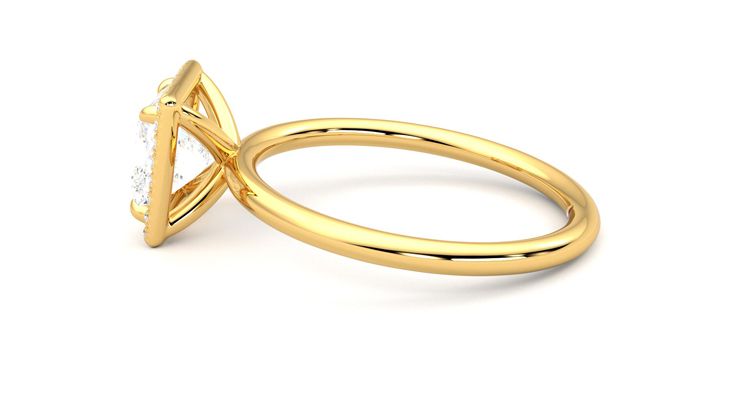 Taylor & Hart Dove Princess Engagement Ring 360 degree image 20