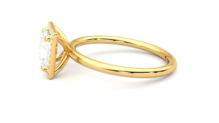 Taylor & Hart Dove Princess Engagement Ring 360 degree image 21