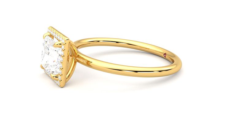 Taylor & Hart Dove Princess Engagement Ring 360 degree image 22
