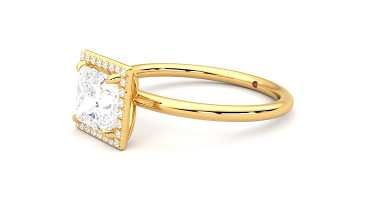 Taylor & Hart Dove Princess Engagement Ring 360 degree image 23